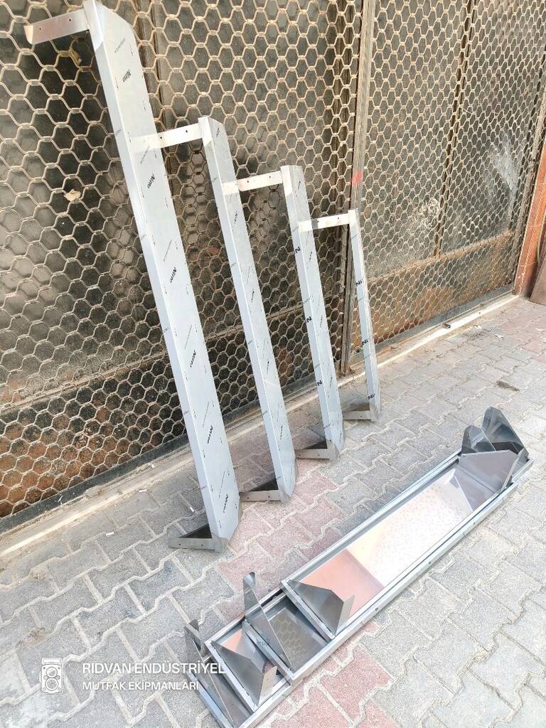 tek katlı duvar rafı krom duvar raf endüstriyel hazır mutfak duvar raf - 8
