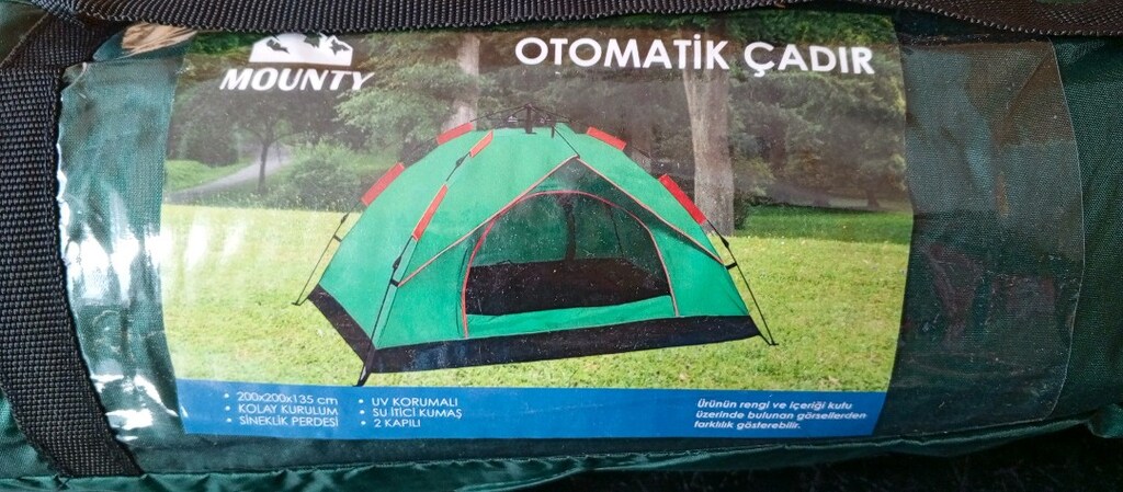 ÇADIR Çift kapılı gölgelikli tam otomatik kurulumlu,200x200x135, SIFIR - 4