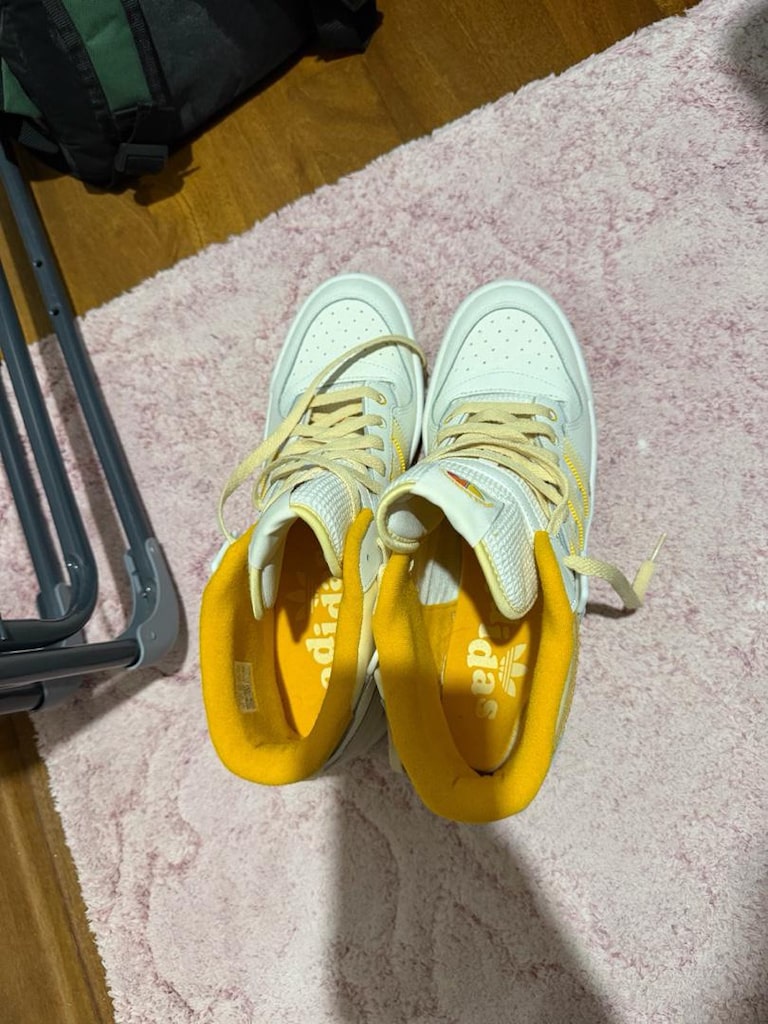 adidas Forum Mid (Cloud White / Easy Yellow / Creme Yellow - 45 (1/3) - 2