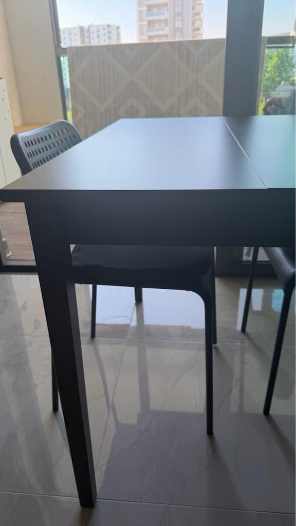 IKEA kahverengi ahşap masası - 8