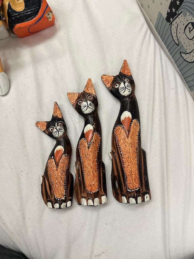 ahşap kedi bibloları 3’lü - 4