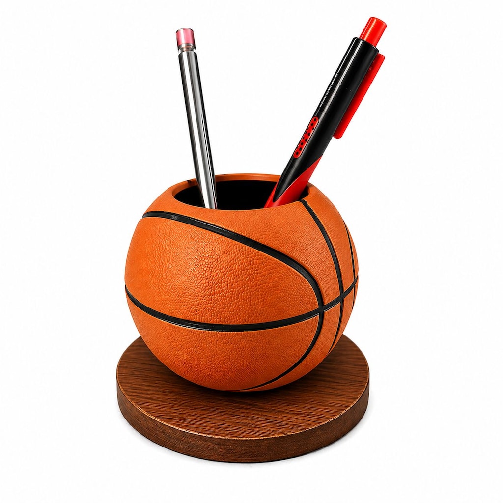 Yapı3D Basketbol Topu Tasarım Kalemlik 10 cm Standlı - 5