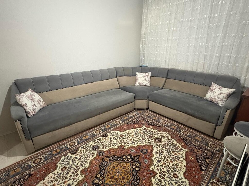 Çok Temiz Açılır Yataklı Köşe Koltuk Takım / Poflu serili halı hediye - 5