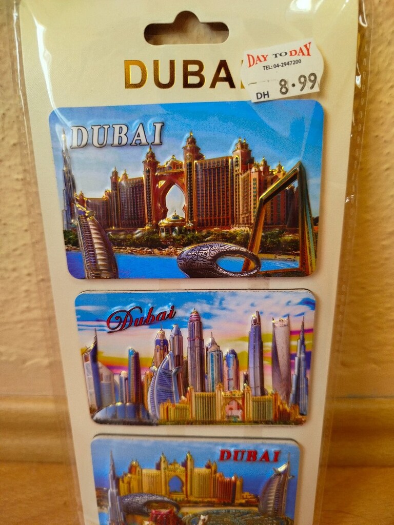 Sıfır etiketli buzdolabı mıknatıslar Dubai'den alındı. Dubai Burj Khal - 6
