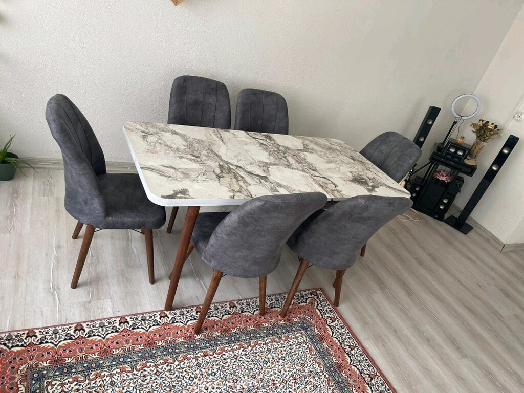 6 kişilik masa sandalye - 5