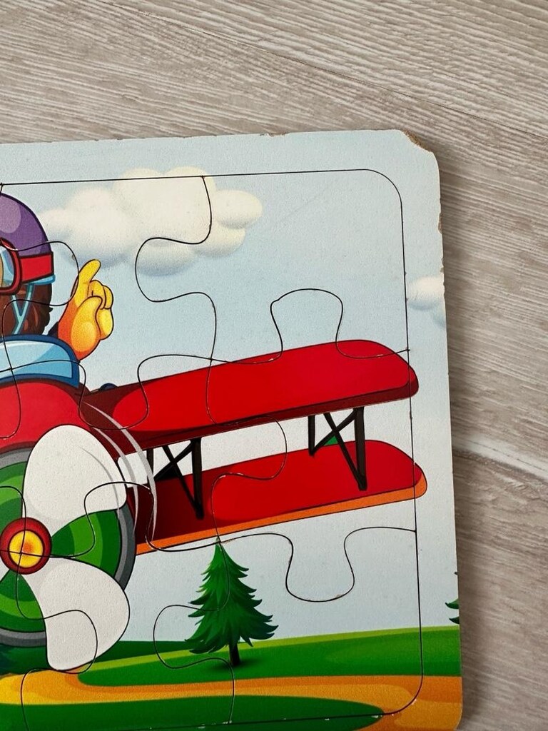 Ahşap 12 Parça Çerçeveli Puzzle Yapboz - 4