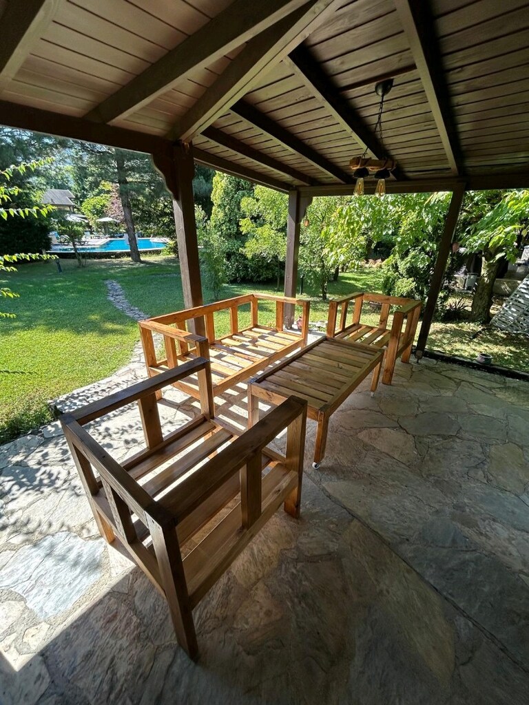 Ahşap Bahçe mobilyası - Ahşap Koltuk Takımı - 6