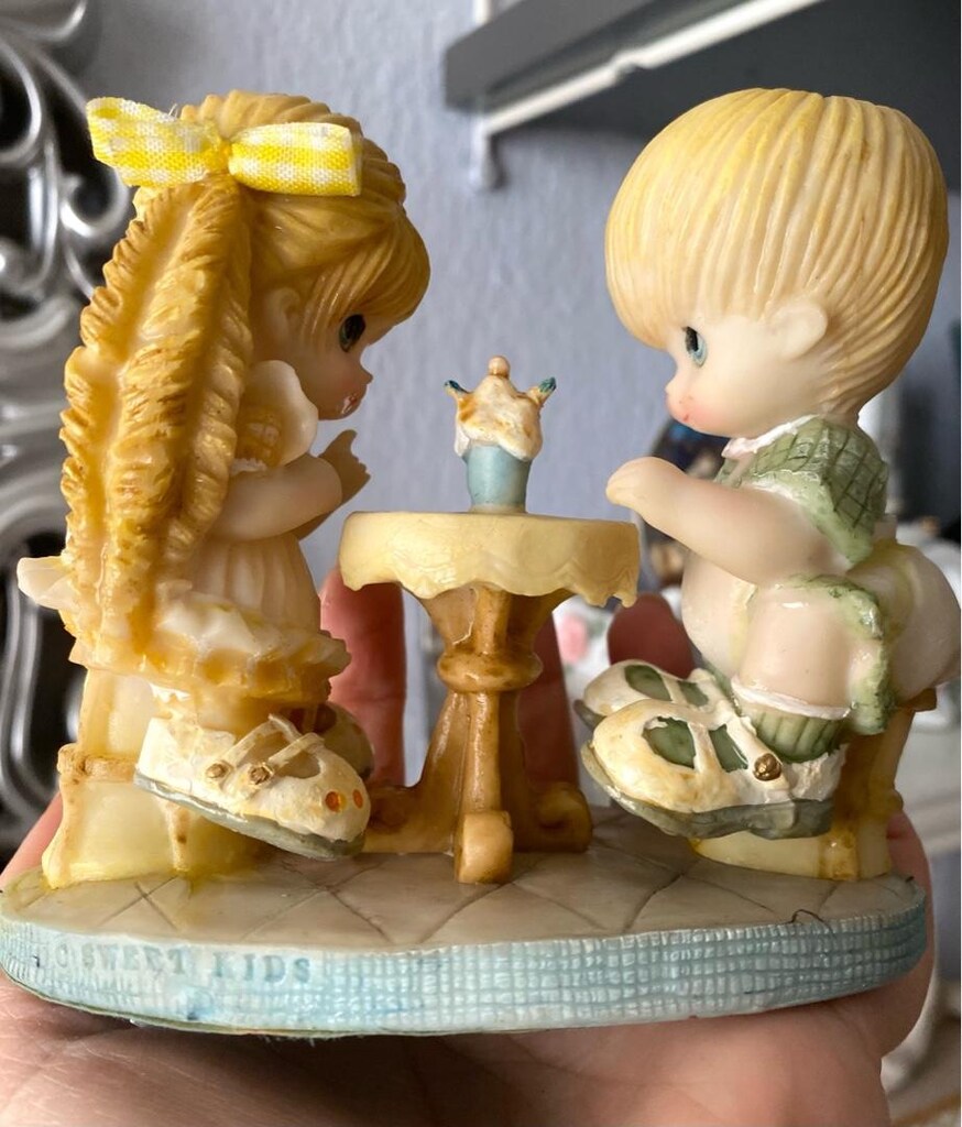 Vintage “Sweet Kids” damgalı Kız - Erkek Çocuk Biblo - 15