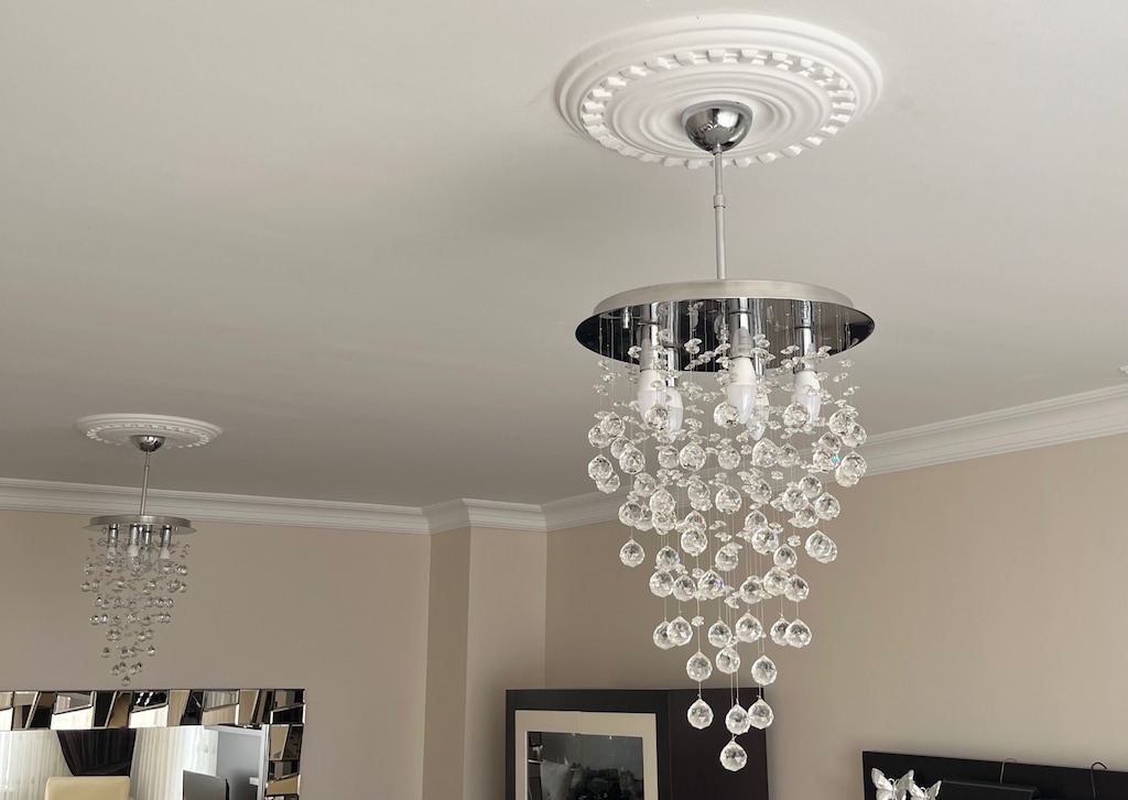 Kristal Taşlı Modern Plafonyer Avize - 5