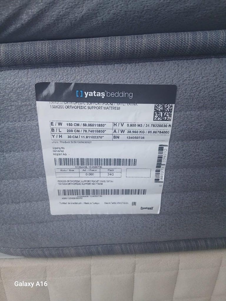 Yataş Orthopedic Support 150x200 Yatak + Baza | Sıfır Ayarında - 8