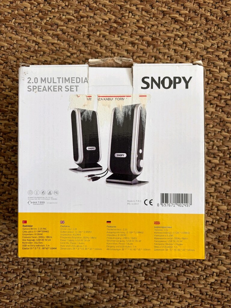 Sıfır Snopy SN-820 2.0 USB Hoparlör - 2