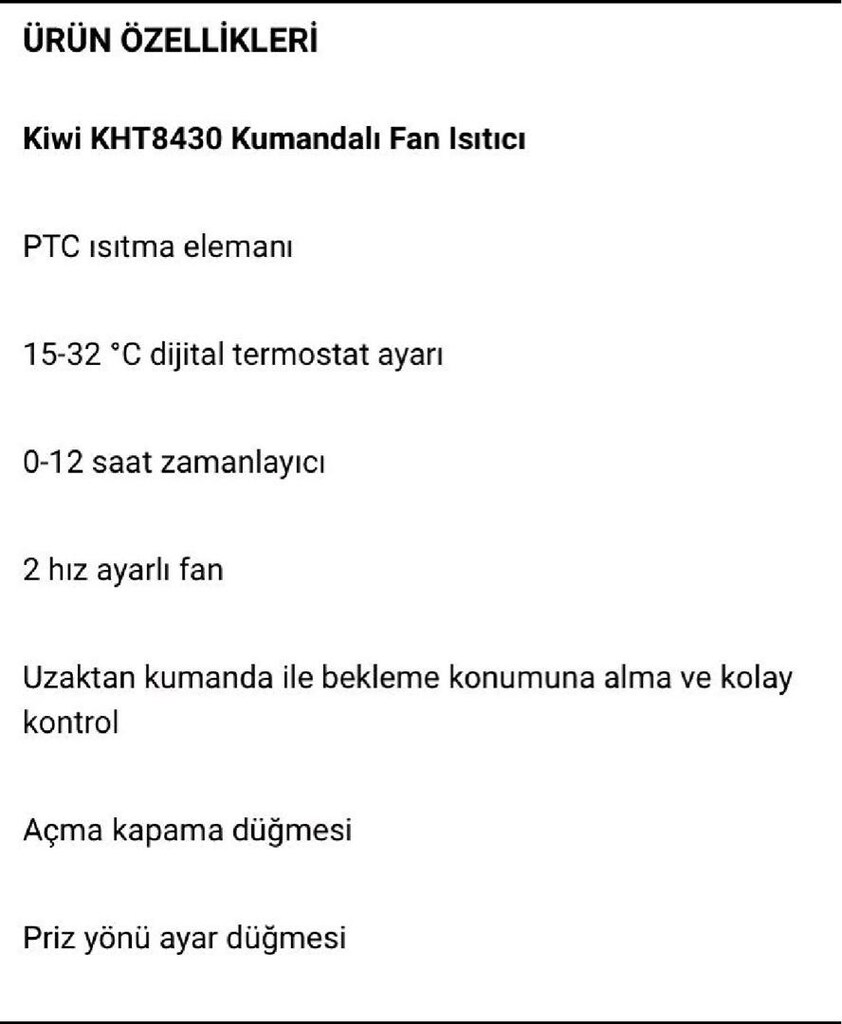 kiwi priz tip ısıtıcı - 3