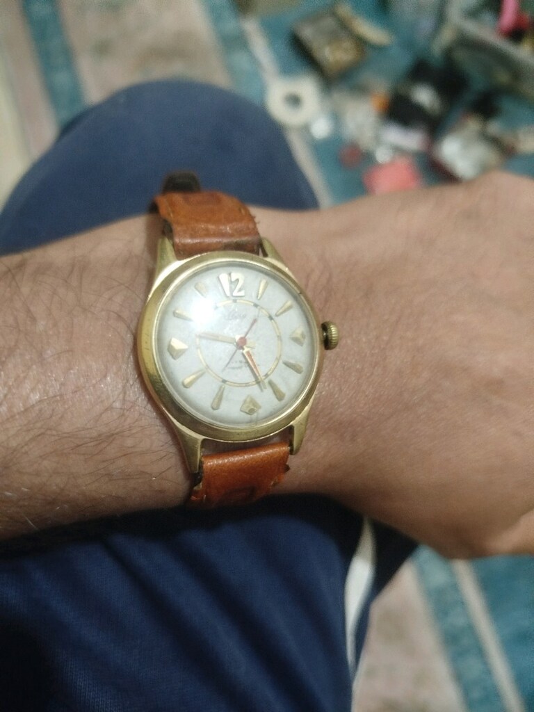 flea antika kurmalı altın saat - 6