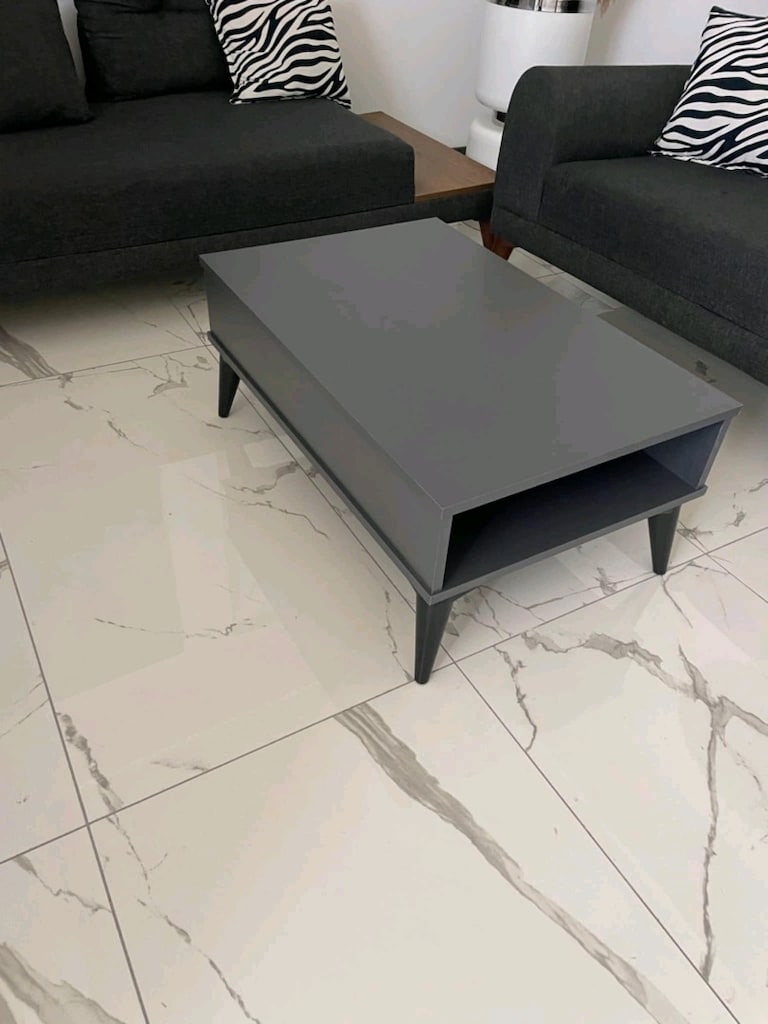 İmalattan antrasit gri orta sehpa - 2