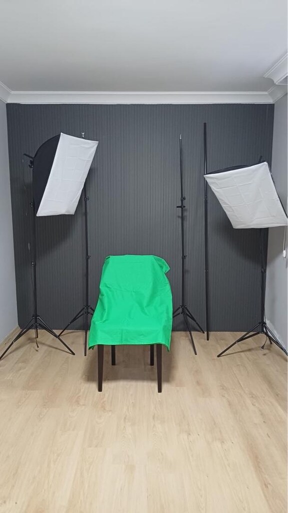ACİL Greenbox Chroma Key Stüdyo - Perde Stand & Softbox Seti & Tripod - 2