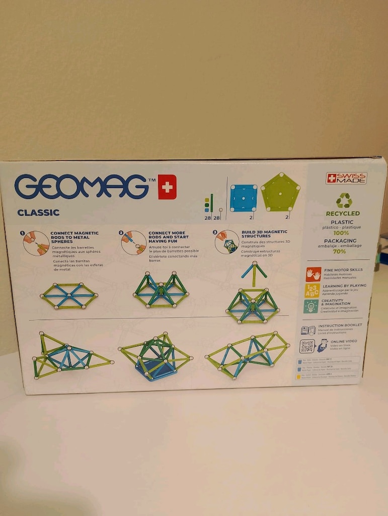 Geomag 60 Parça Classic Manyetik Zeka Oyunu Çubukları (Mıknatıslı) - 2