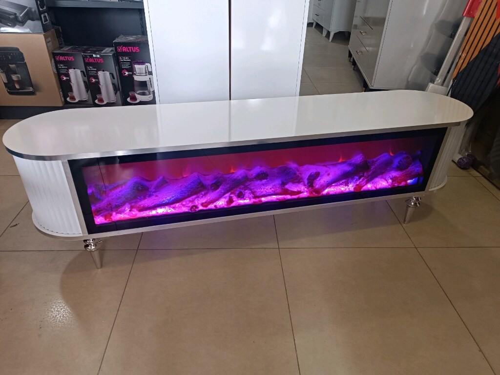 180 cm Televizyon Sehpası Bluetooth Sistemli Şömineli - 2