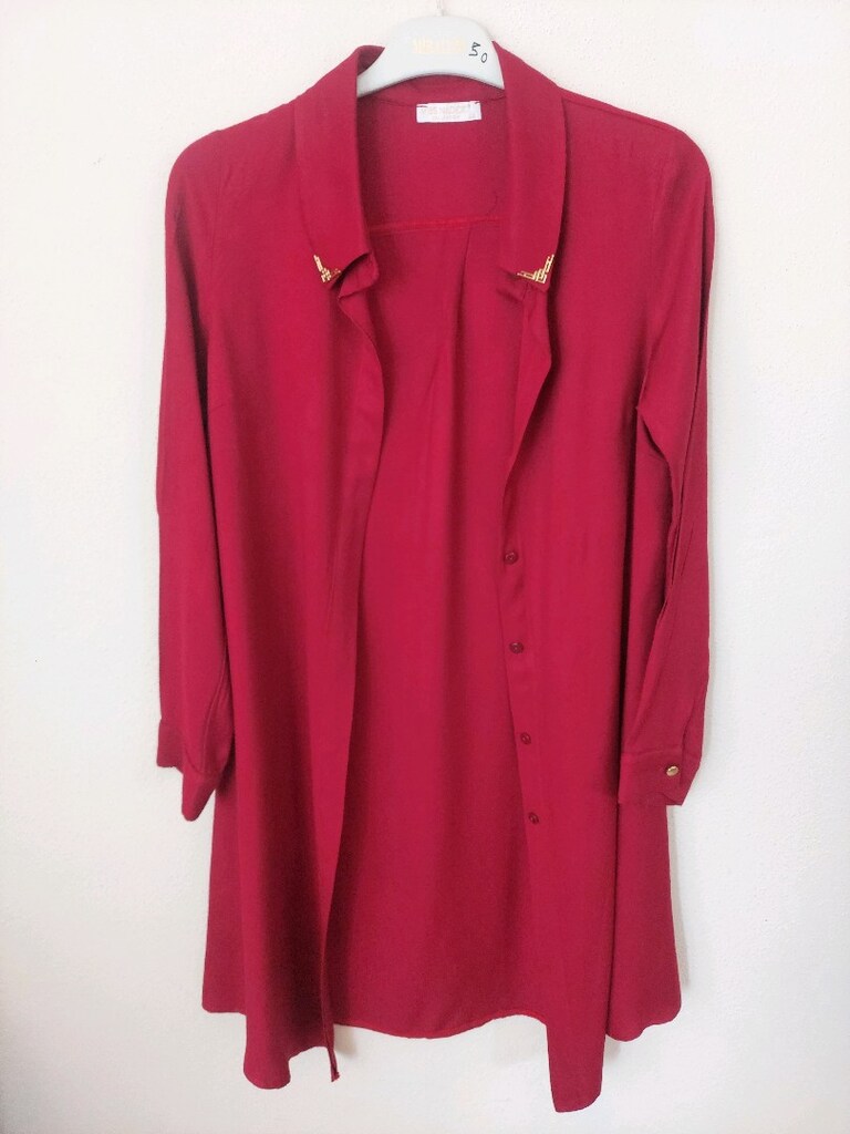 Miss Nadide koyu kırmızı uzun tunik - 3