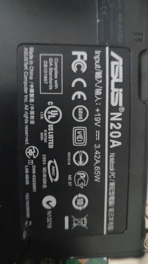 Asus N20A notebook parçaları - 2