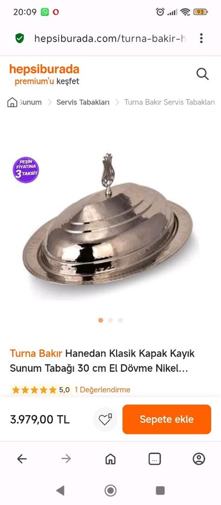 bakır sunum tabağı - 5
