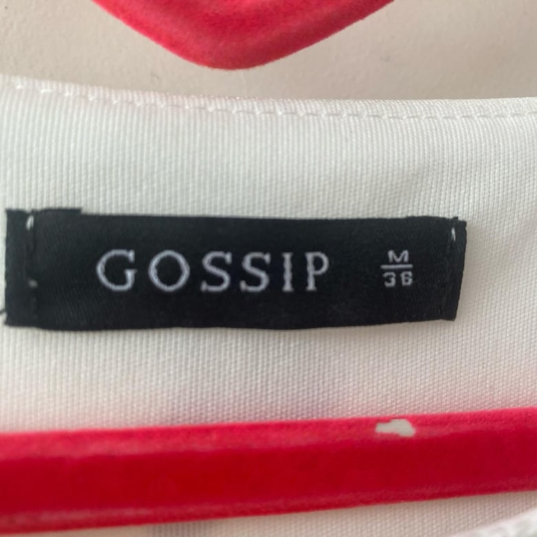 Gossip Kelebek Desenli Kuşaklı Beyaz Elbise - 8