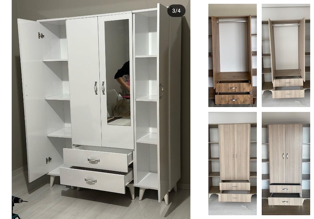 4 kapaklı elbise dolabı nhvfttaqoi - 5