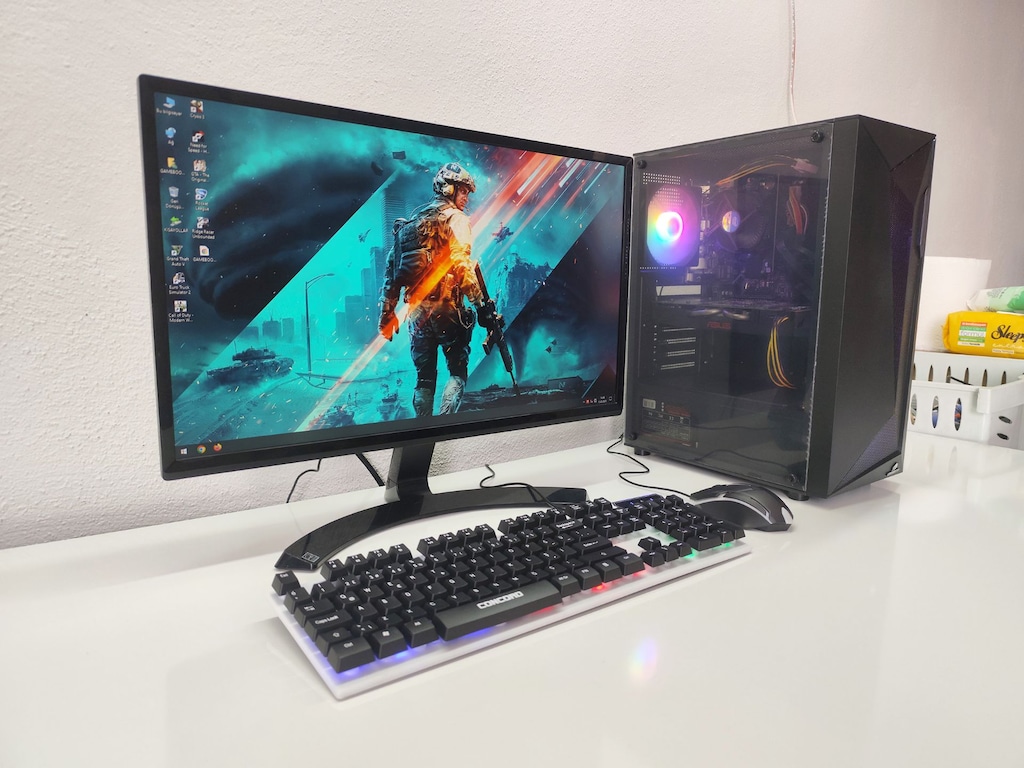 GAMEBOOSTER i5 Game - 24inch (SIFIR) Slim LED Monitör Bilgisayar Set - 2