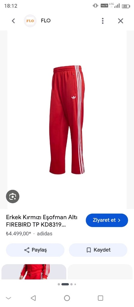 Adidas Kırmızı Eşofman Altı orijinal degil sıfır ürün - 4