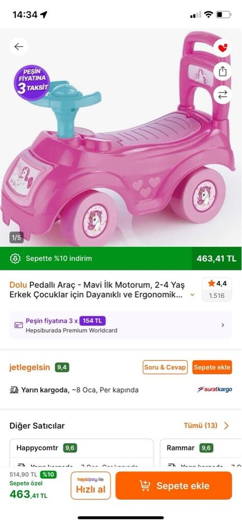 Dolu Unicorn Bingit Araba - 7