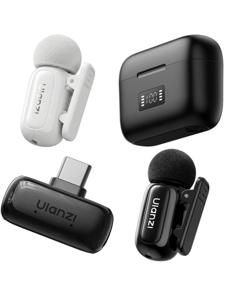Ulanzi A200 Mini Mikrofon - Beyaz Siyah - 3
