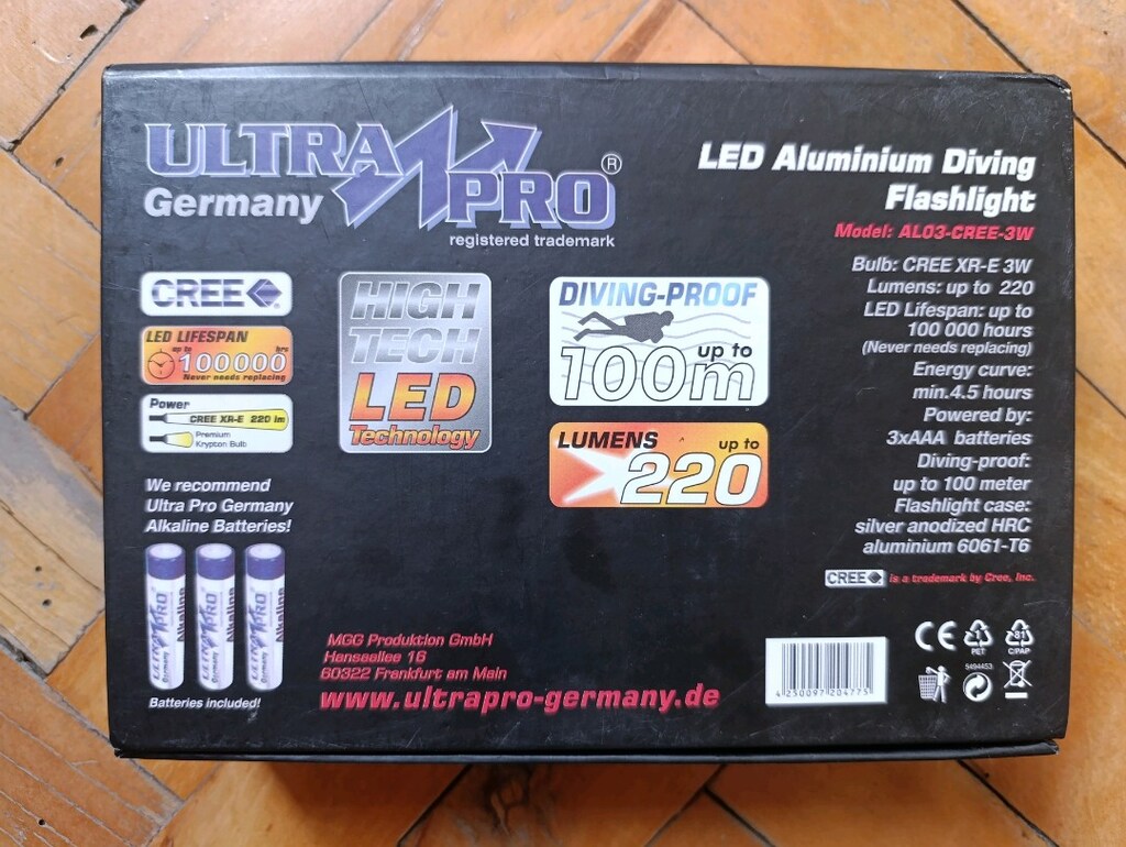 Ultra Pro Germany AL03- CREE-3W Dalış Feneri - 14