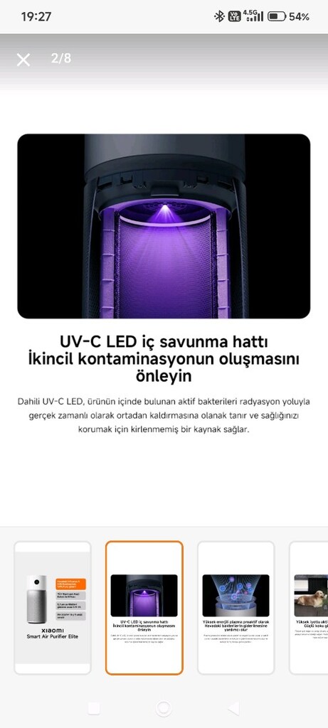 Xiaomi smart air purifier elite hava temizleyici alalı 8 Ay oldu - 3