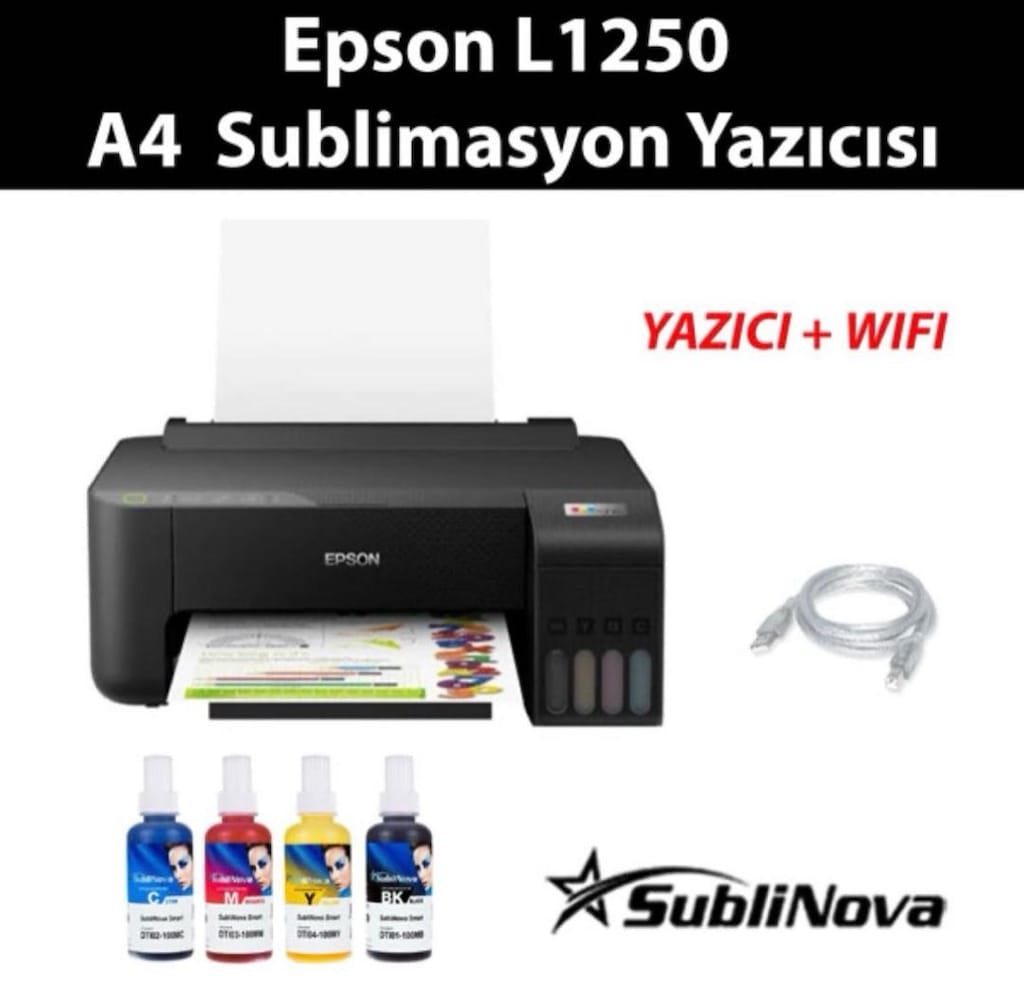 Kupa Baskı İş Kurma Seti – Epson L1250 + Freesub ST210 + 55 Sıfır Kupa - 10