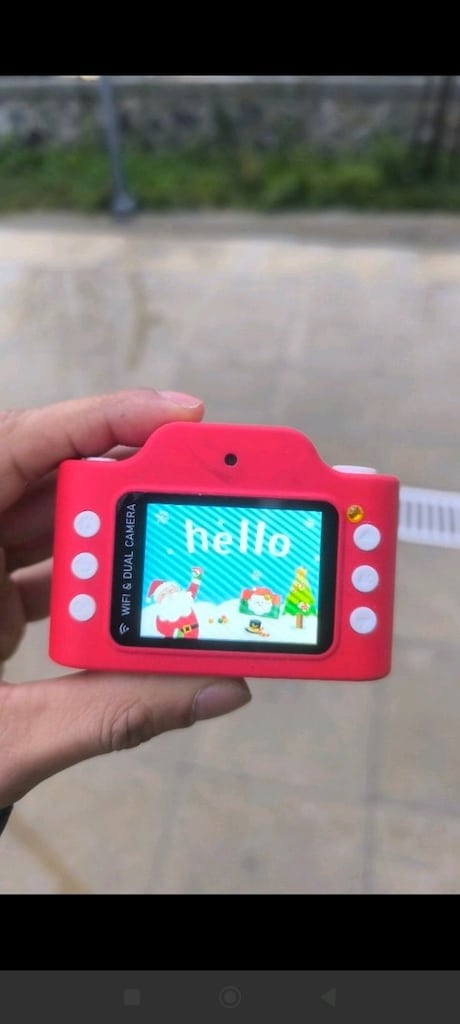 kırmızı renk dijital wifili çocuk fotoğraf makinesi