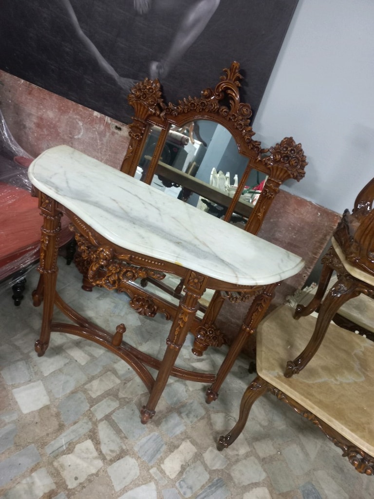 Antika Dresuar Ayna Takımı & Oyma Avangart - 2