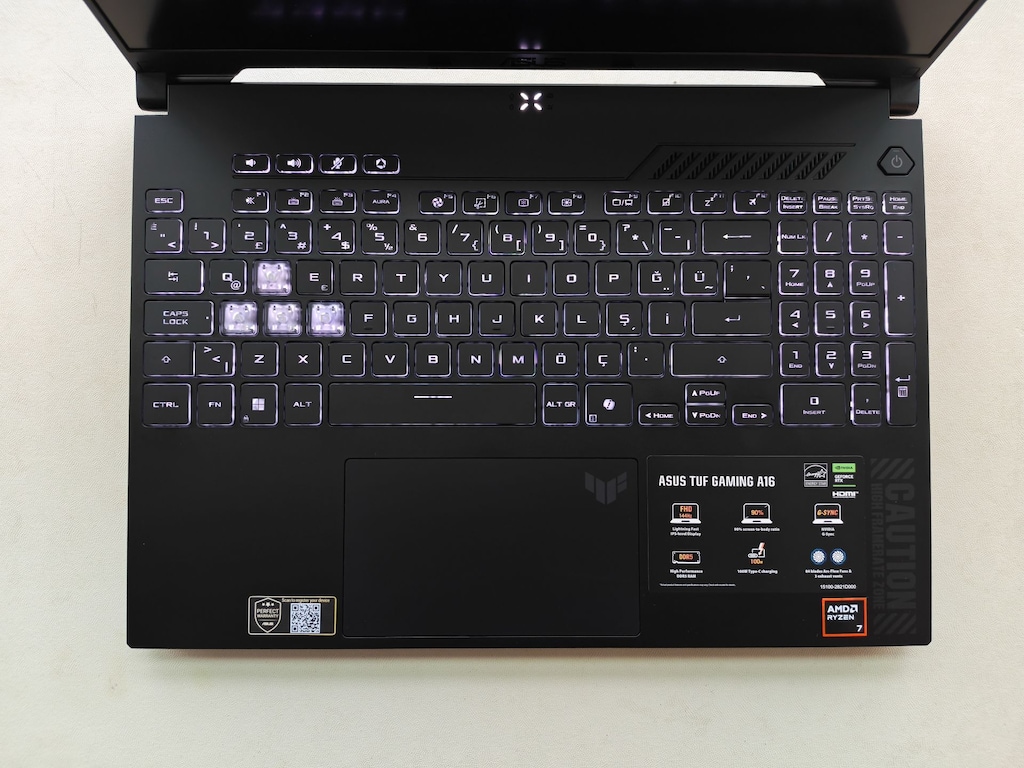 ASUS TUF A16 RTX4050 90W R7 170 16/512 1 AYLIK - 4