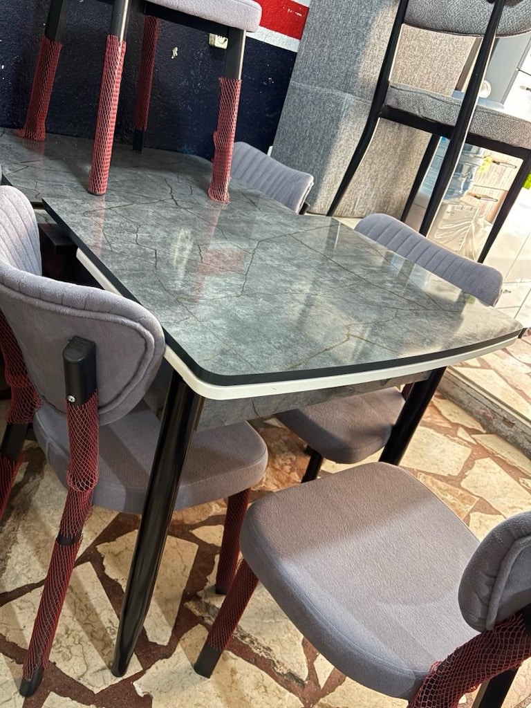 sıfır ürün 6 kişilik yemek masası takımı - 5