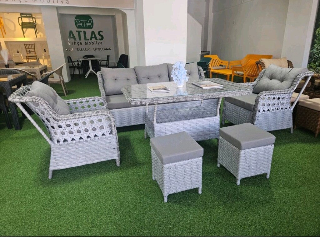 Fermuarlı Minderli Sıfır Rattan Takımlar KAPORA YOK KAPİDA ÖDEME - 3