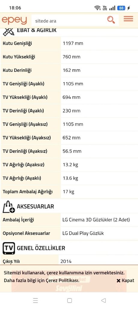 LG 49 LB620 V LED TV - 9