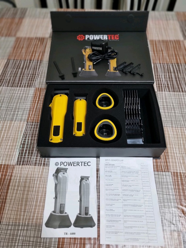 Powertec TR-4400 ikili saç sakal profesyonel set - 14