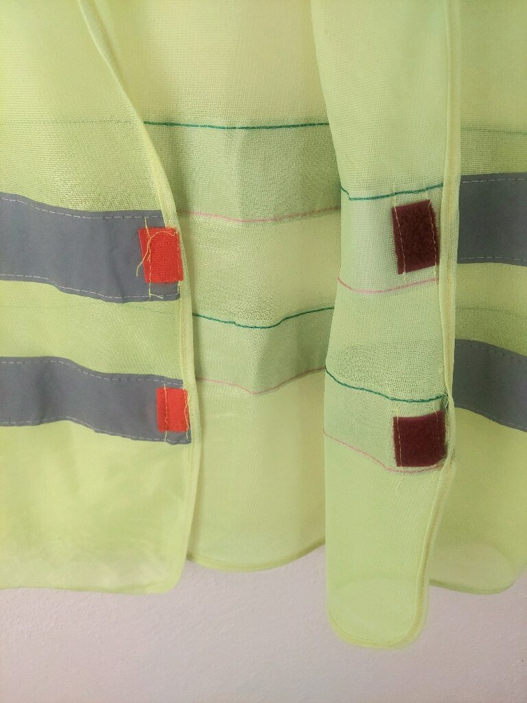 UNİSEX reflektörlü sarı şeffaf iş ikaz yeleği - 5