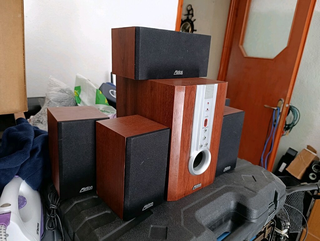MİNTON 5+1 SES SİSTEMİ AHŞAP HOPARLÖRLER SORUNSUZ ÇALIŞIYOR KELEPİR KA - 2