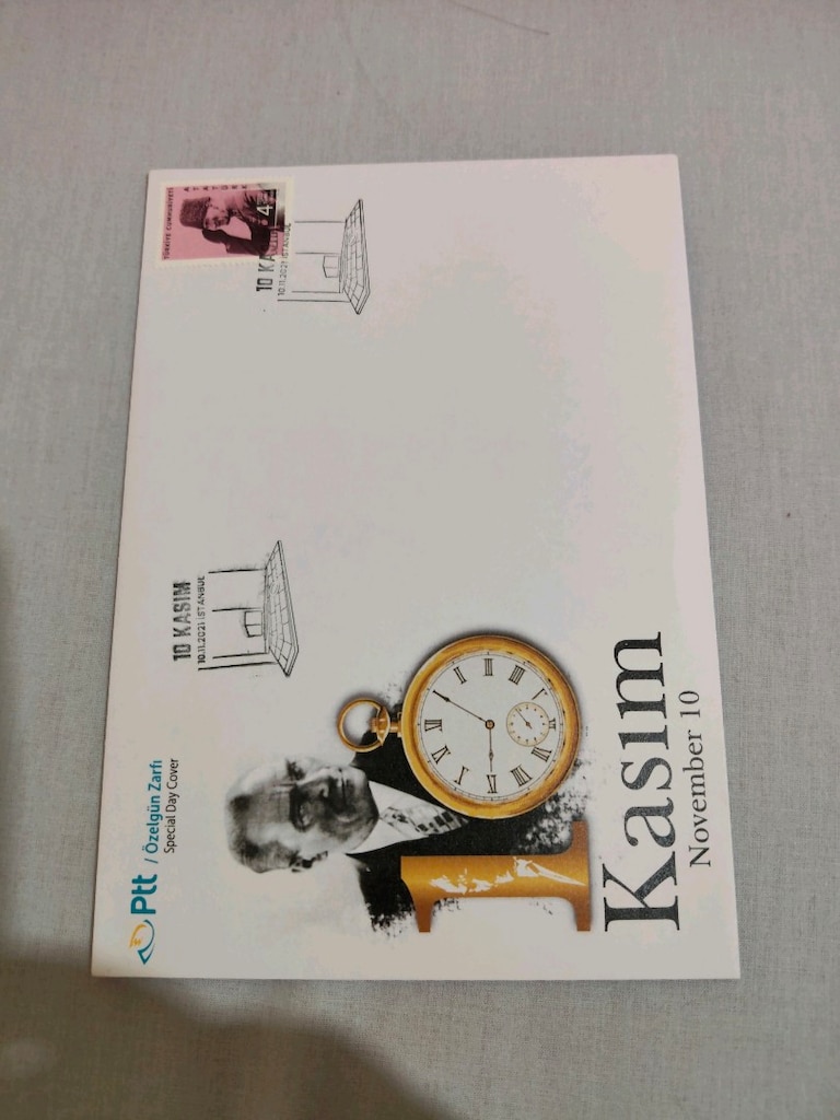 Prenses Diana Atatürk Ilkgün Zarfı ve 10 Kasım - 14