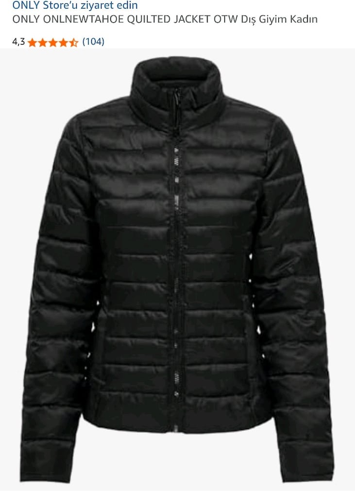 ONLY ONLNEWTAHOE Quilted Jacket XS Beden Şişme Mont – Hafif ve Şık