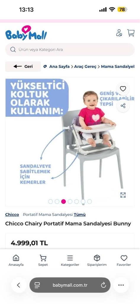 CHICCO CHAIRY MAMA SANDALYESİ - 4