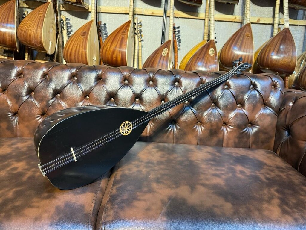 TAM PROFESYONEL 41 TEKNE SİYAH İNCİ UZUN SAP SAZ - 5