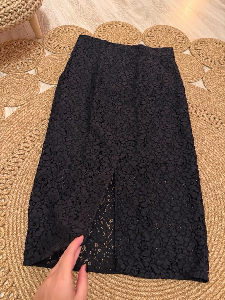 zara siyah dantel etek - 2