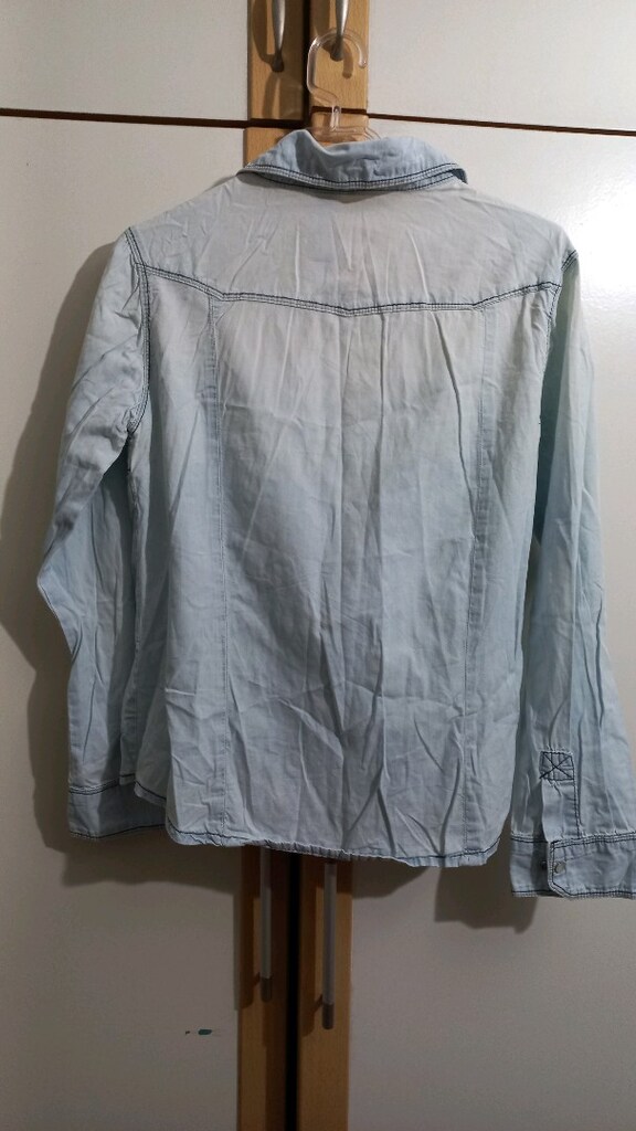 Açık Mavi Denim Gömlek - 6