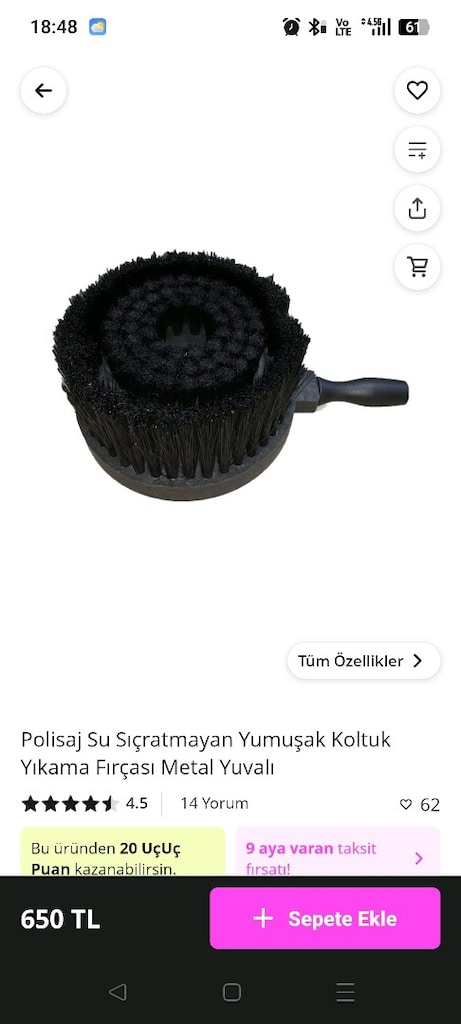 Bosch polisah makinası +keçe+koltuk yıkama fırçası - 3