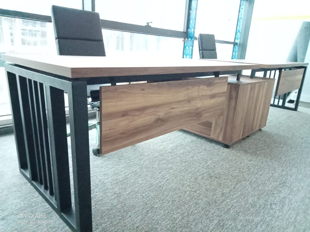 ETAJERLİ PERSONEL MASASI / ÇALIŞMA MASASI / DEMİRSA İRON ART - 12